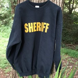 Sheriff Sweat Shirt black and gold size XL